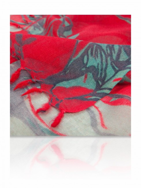 Палантин Женский ZW-ORCHID.GRANDE/FIRE.RED